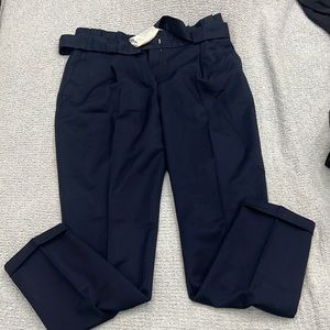 Vera Moda - cigarette belted navy blue pant